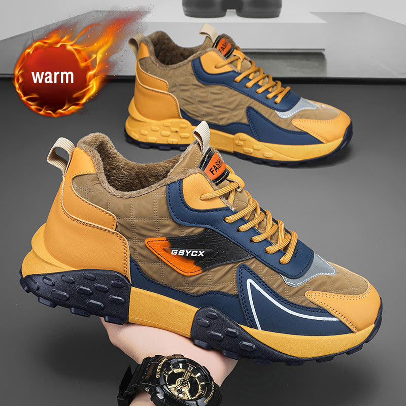 N0114 Men's autumn and winter plush warm casual shoes