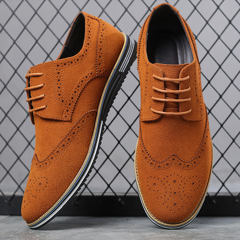 N0115 New Men's Nubuck Low-Top Shoes