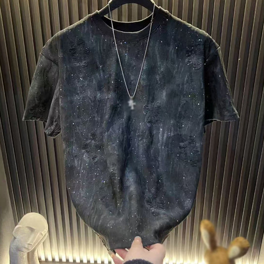 N0228 Hot sale light luxury men's short sleeves