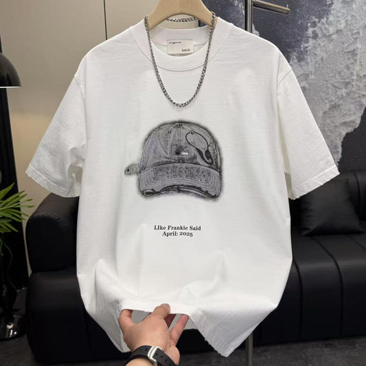 N0321 Men's cotton rivet short sleeve