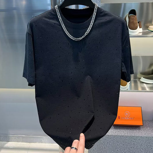 N0324 Men's new simple printed T-shirt