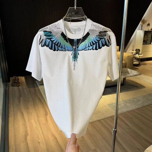N0325 Men's cotton embroidered short sleeves