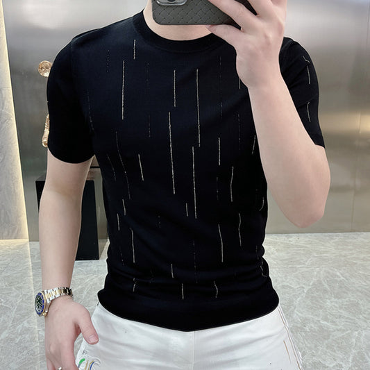 N0331 Men's Meteor Shower Ice Silk T-shirt