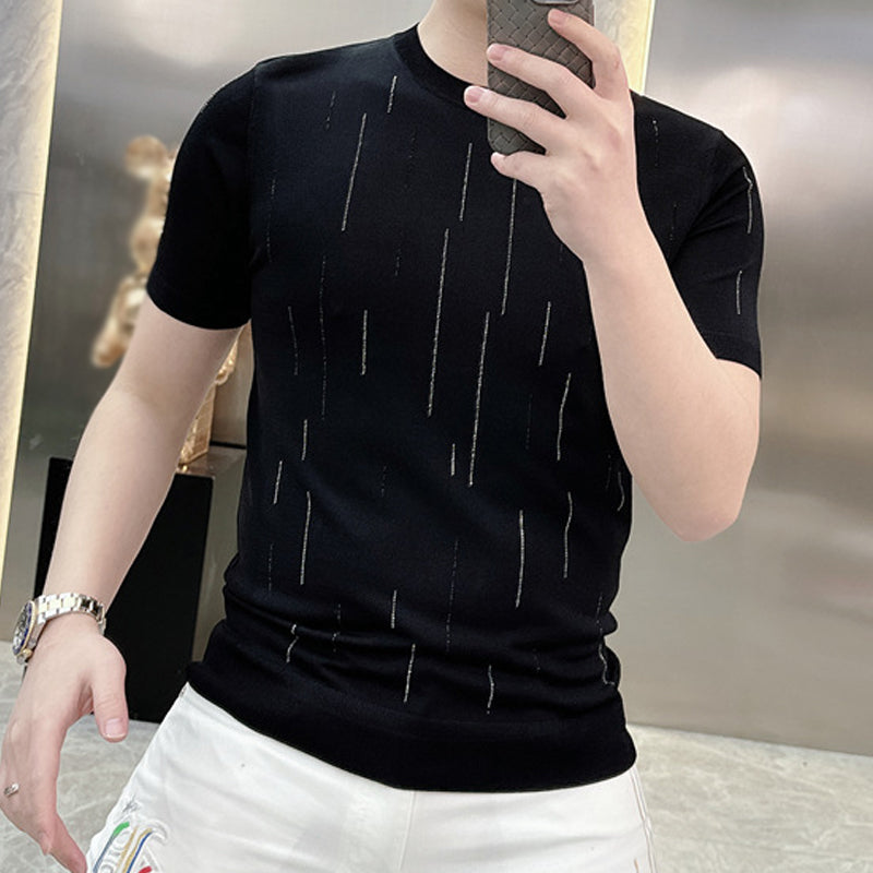 N0331 Men's Meteor Shower Ice Silk T-shirt