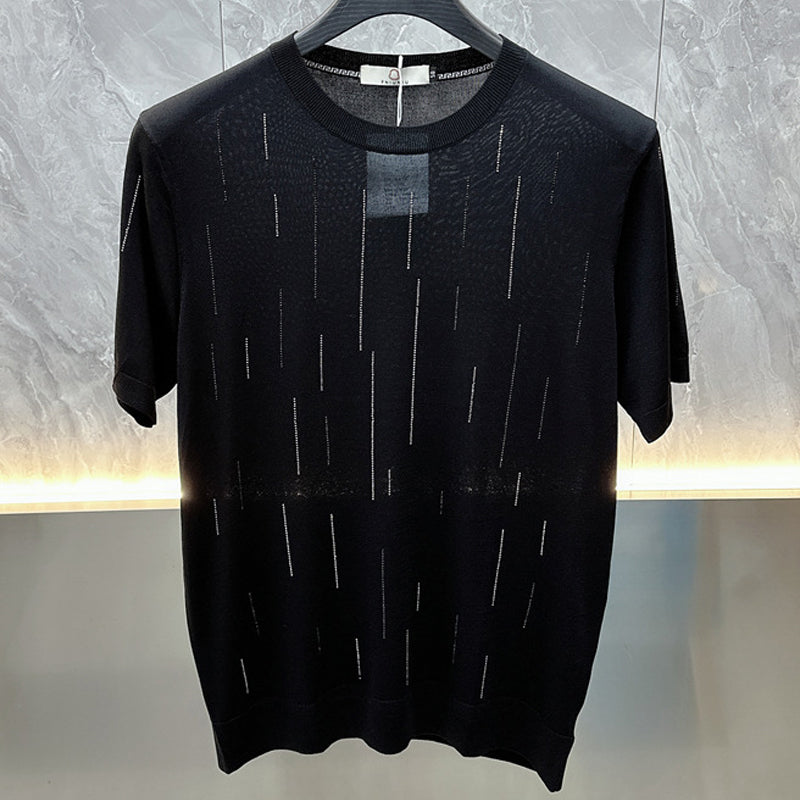 N0331 Men's Meteor Shower Ice Silk T-shirt