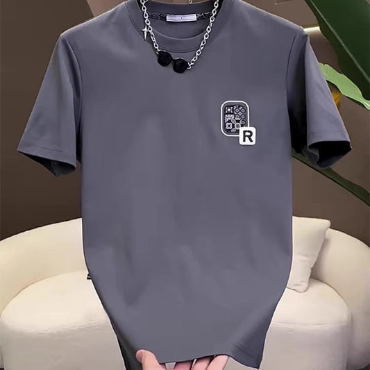 N0331 Summer Slim Fit Simple Printed T-shirt