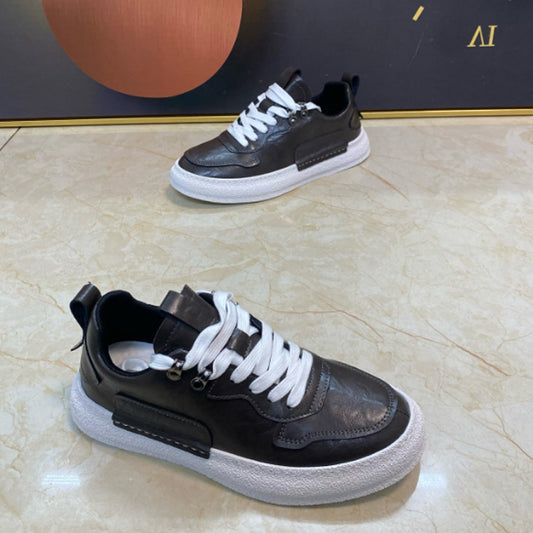N0411 Men's new leather casual shoes