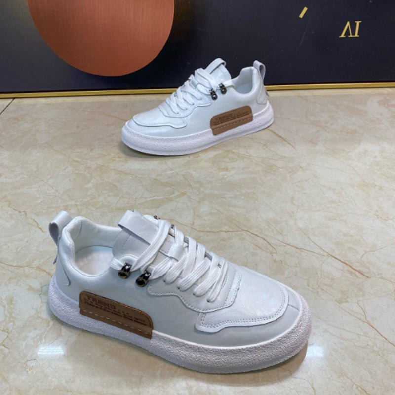N0411 Men's new leather casual shoes