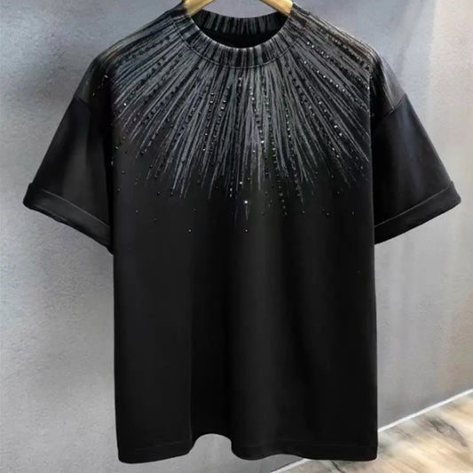 N0414 Men's rhinestone gradient T-shirt