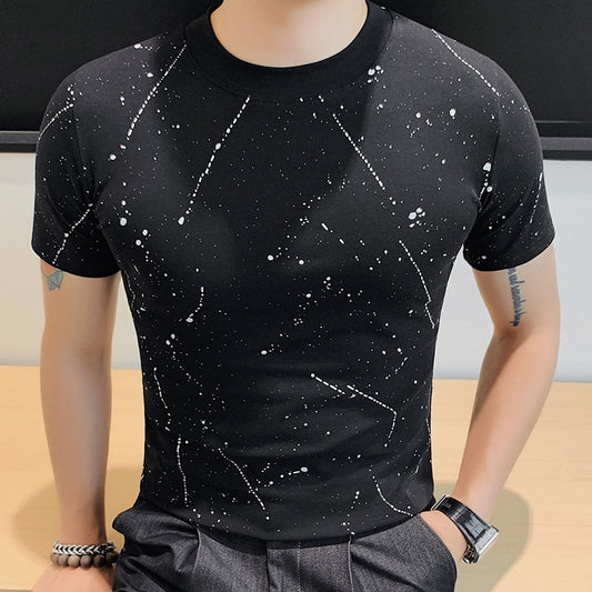 N0421 High-end design men's short sleeve