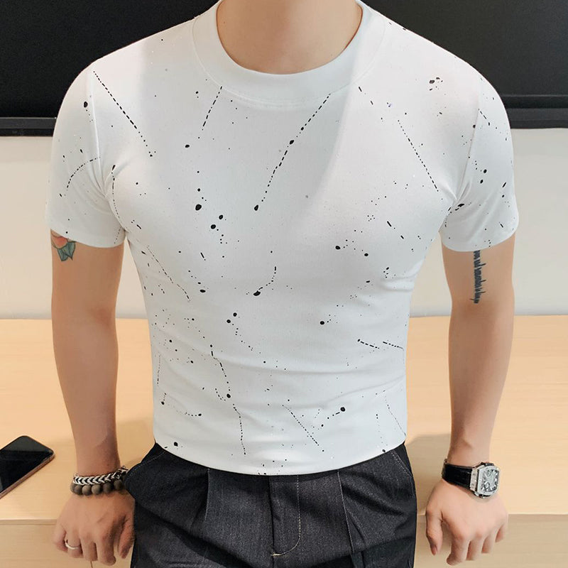 N0421 High-end design men's short sleeve