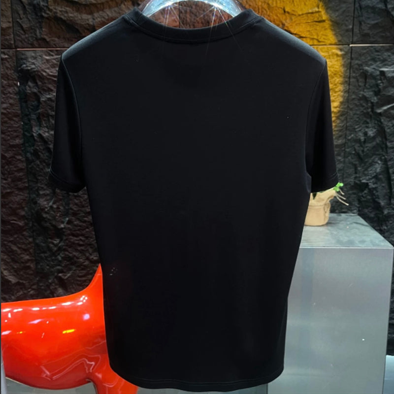 N0506 Men's light luxury rhinestone short sleeve