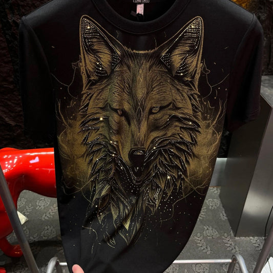 N0506 Men's light luxury rhinestone short sleeve