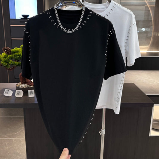 N0529 New summer rivet short sleeves