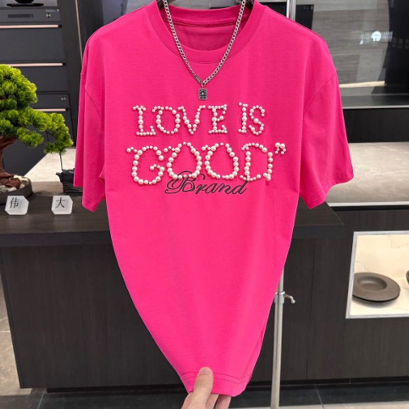 N0606 Summer Fashion Pearl Short Sleeve