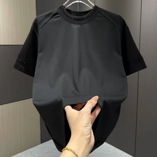 N0612 Solid color simple short-sleeved T-shirt