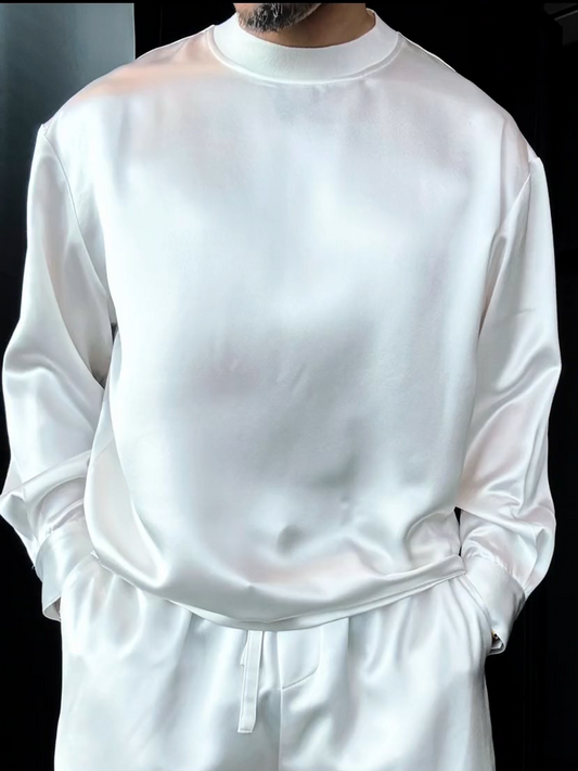 Silky, Comfortable, Simple Solid Color Short Sleeves