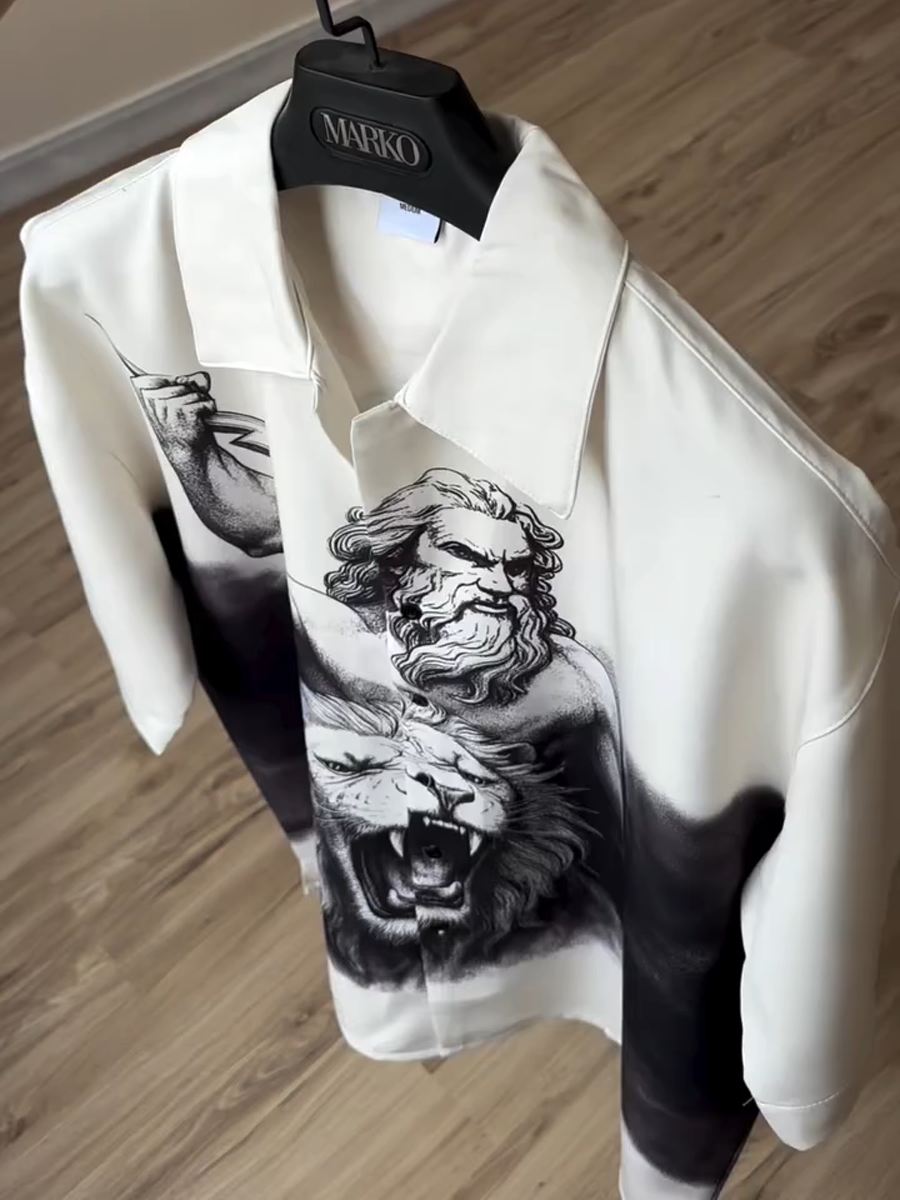 Casual Men's Cuban Collar Shirt