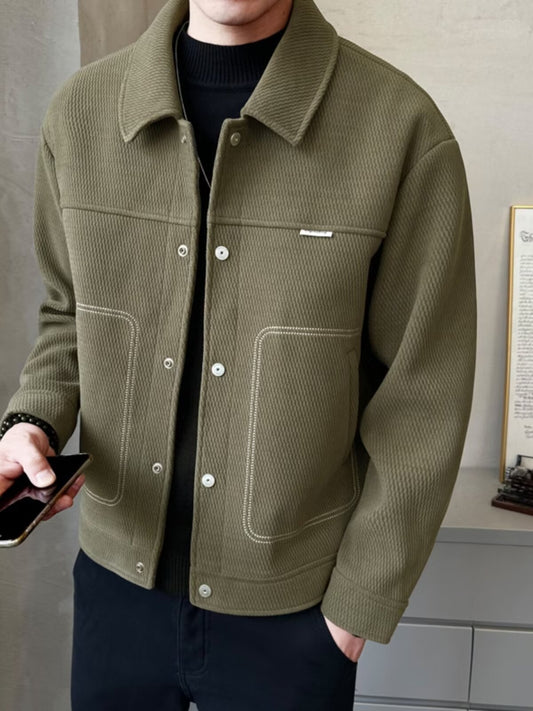 N92304 New Cotton Lapel Casual Jacket