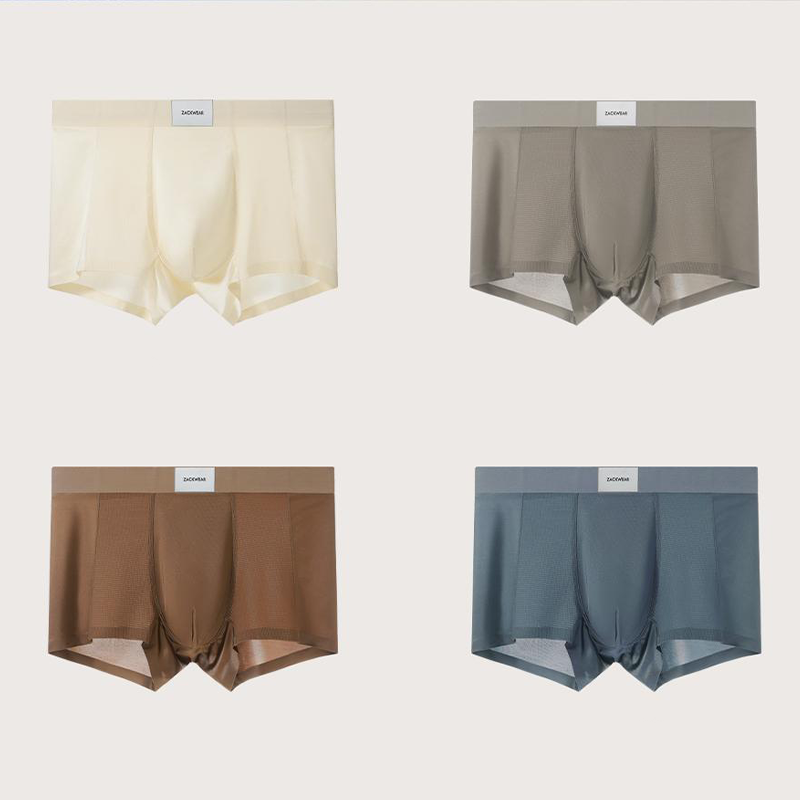 QC Satin Mesh Breathable Thin Ice Silk Air-conditioning Pants Men's Underwear