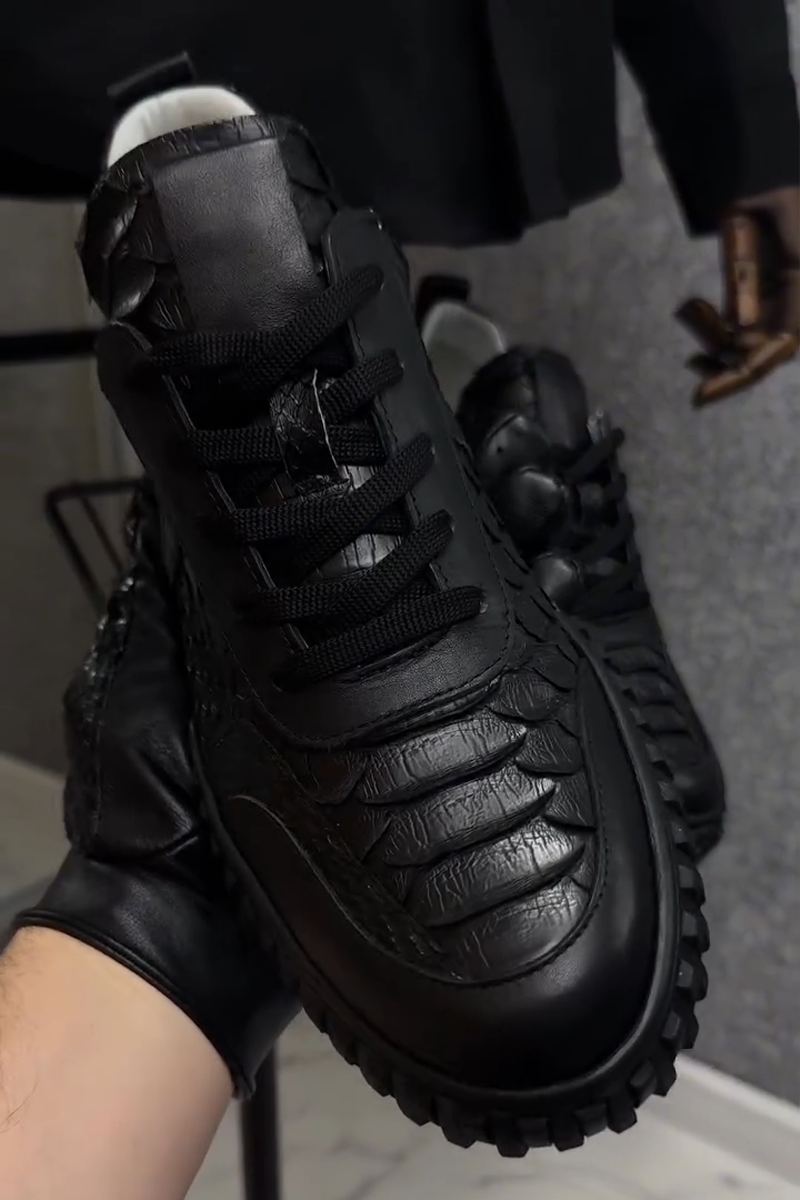 N111901 Crocodile Pattern Business Casual Leather Shoes