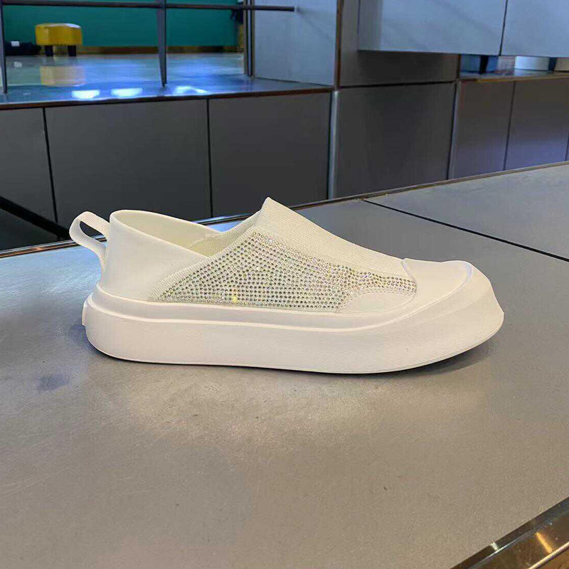 N0523 New full diamond breathable casual slip-on