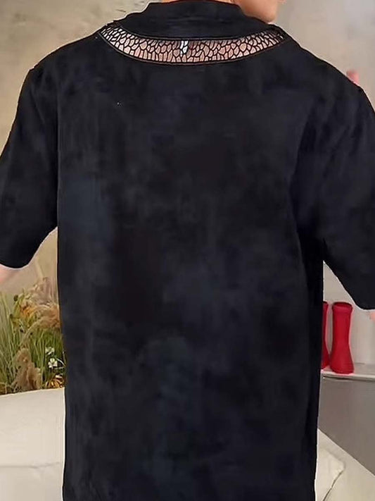 Men's Snake Hollowed Out Loose T-shirt