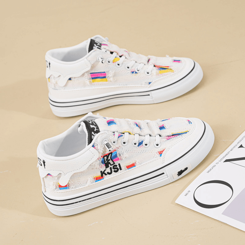 N0607 Summer ripped casual versatile couple canvas shoes