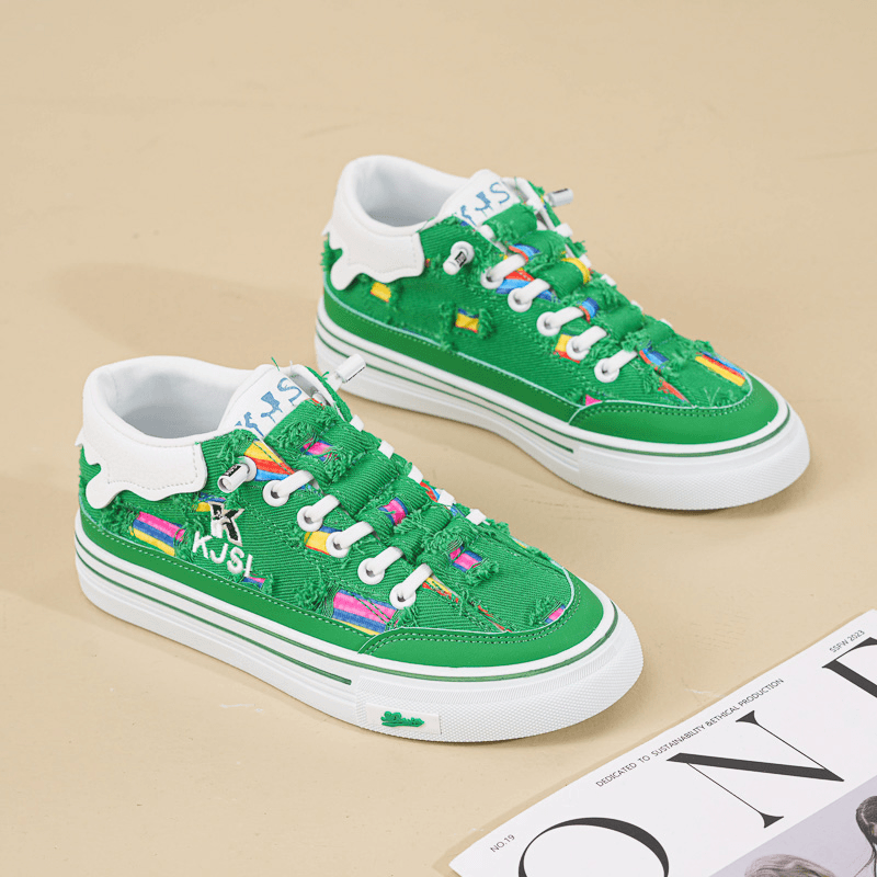 N0607 Summer ripped casual versatile couple canvas shoes