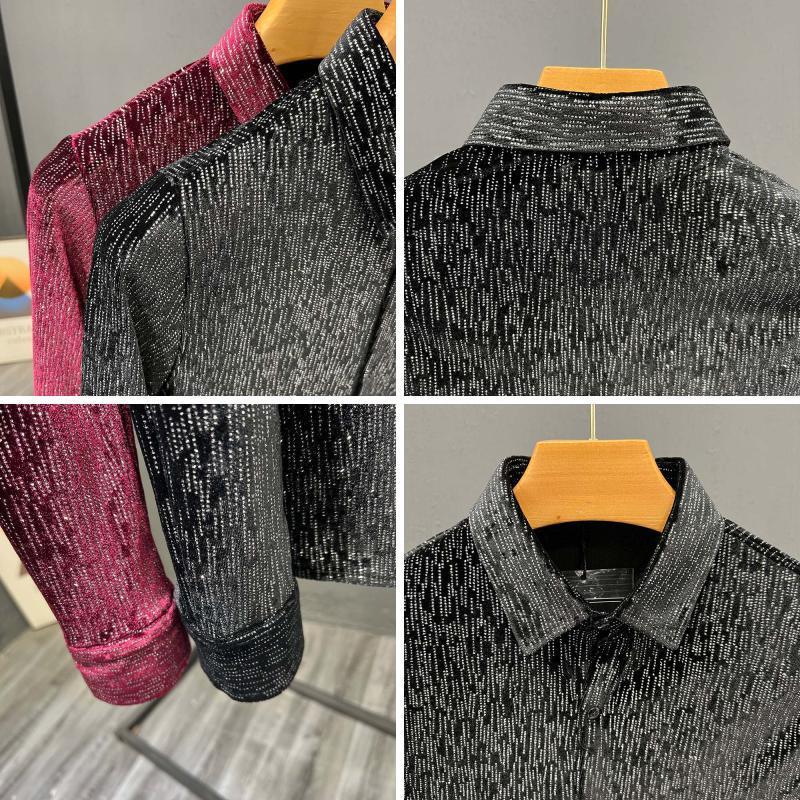 N0911 Men's high-end starry sky shirt