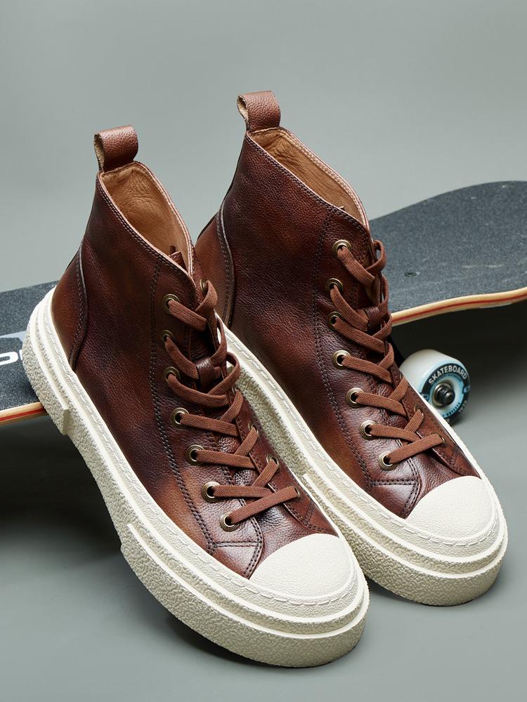 Men's genuine leather sneakers