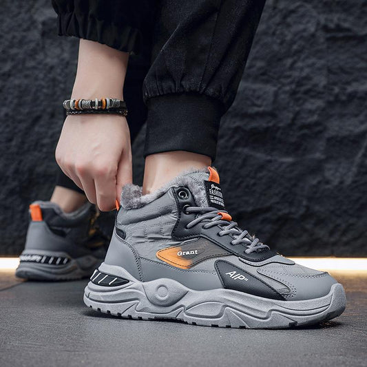 N0103 Men's winter warm high top casual shoes