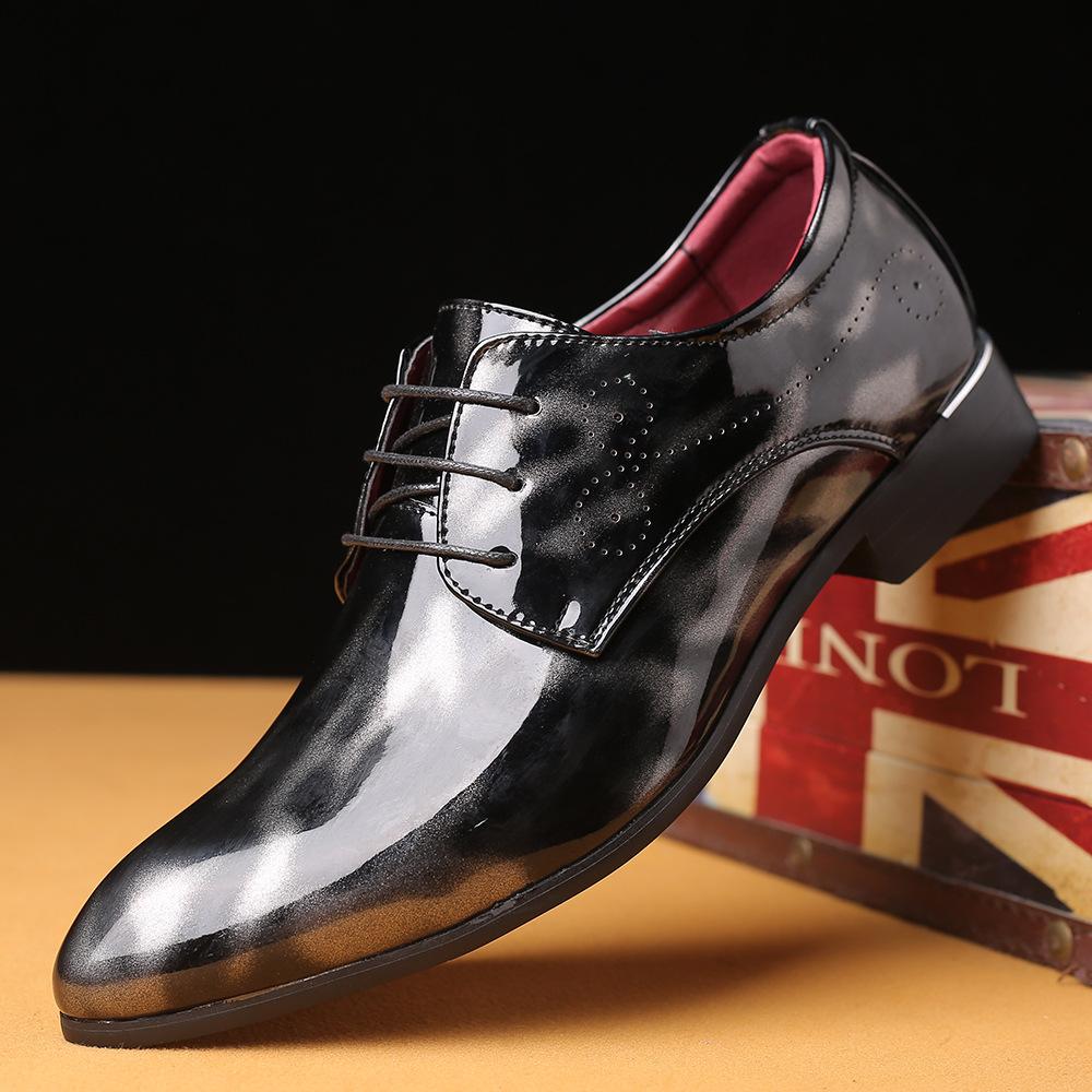 N0115 Men's trendy pointed toe leather shoes