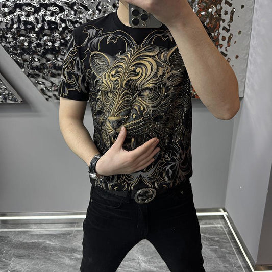 D5231 New Summer Rhinestone T-shirt