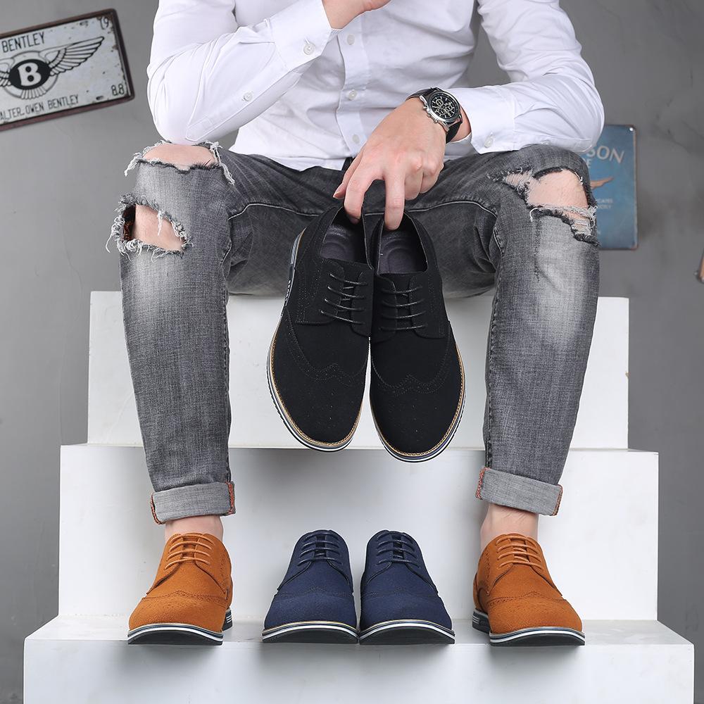 N0115 New Men's Nubuck Low-Top Shoes