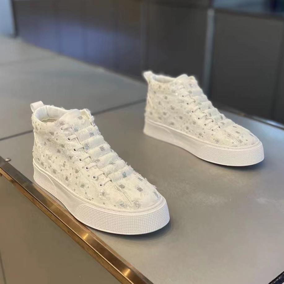 Men's trendy sequin versatile sneakers