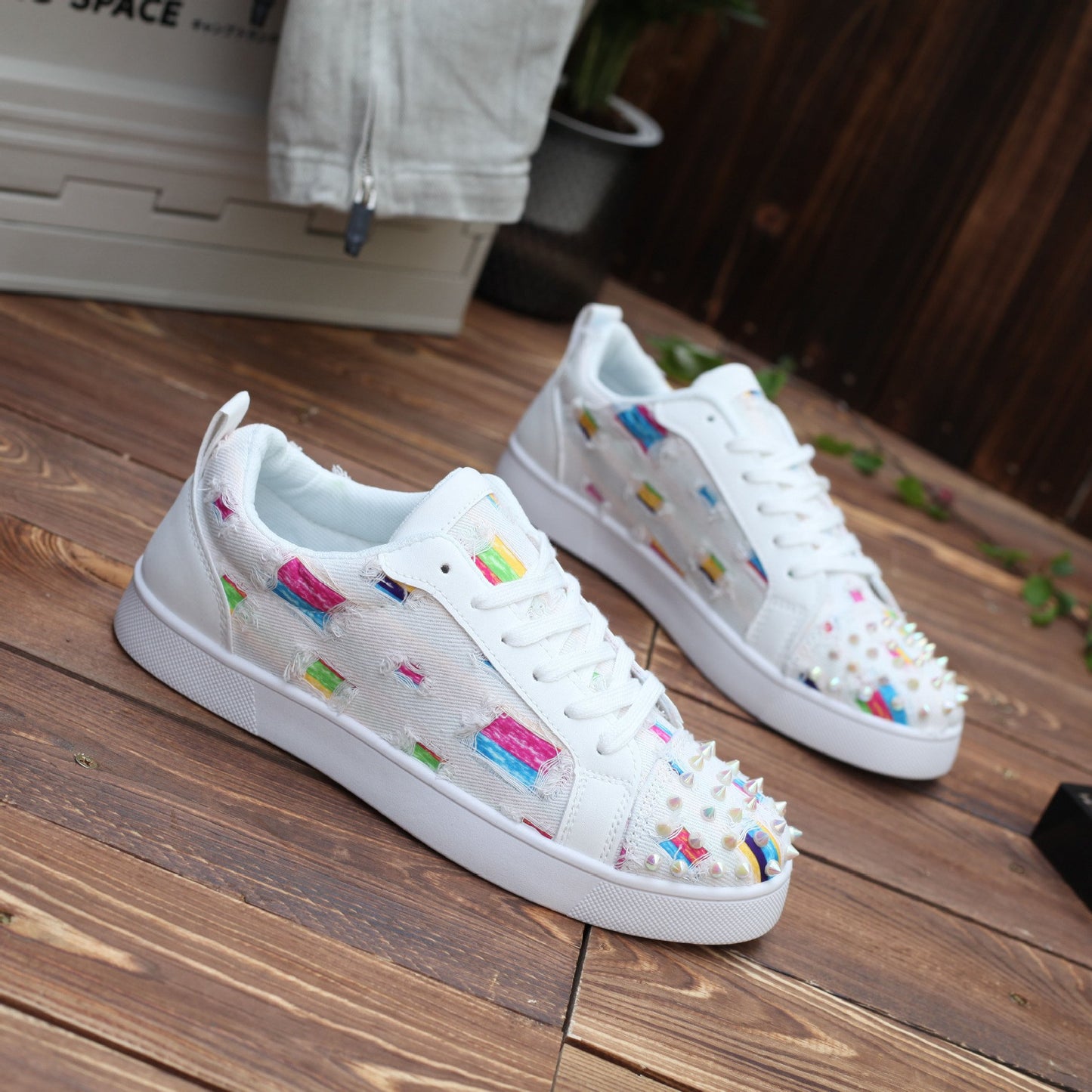 N0518 Fashion new rivet hole casual shoes