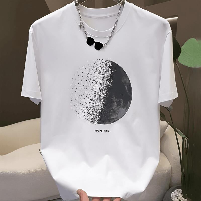N0708 Summer new diamond moon loose casual T-shirt