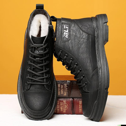 NS Men's Martin Boots Casual Wool Anti-slip Snow Boots