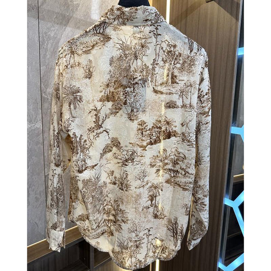 N0715 New style trendy jacquard personalized all-match casual tops for men