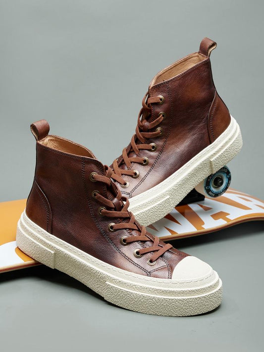 Men's genuine leather sneakers