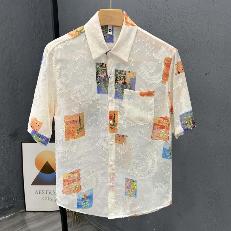 N0731 Summer thin casual floral shirt