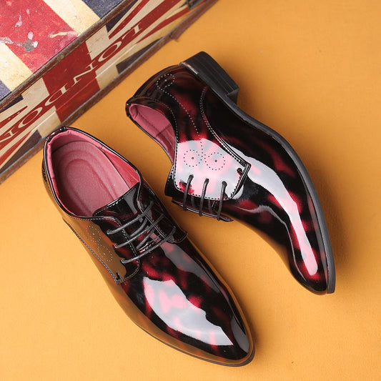 N0115 Men's trendy pointed toe leather shoes
