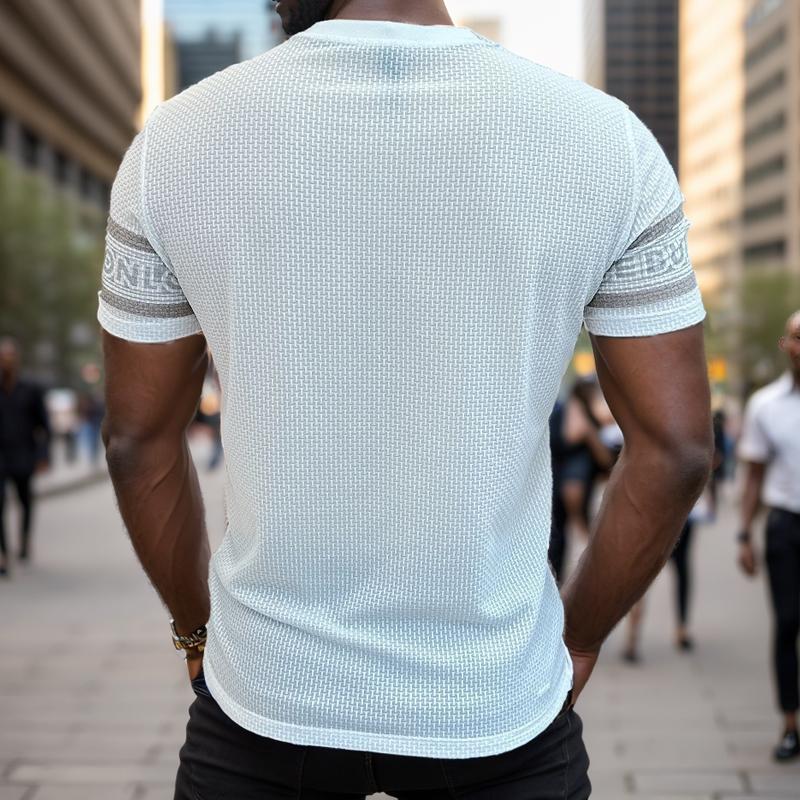 N0807 Summer Men's Leopard Totem Ice Silk T-shirt