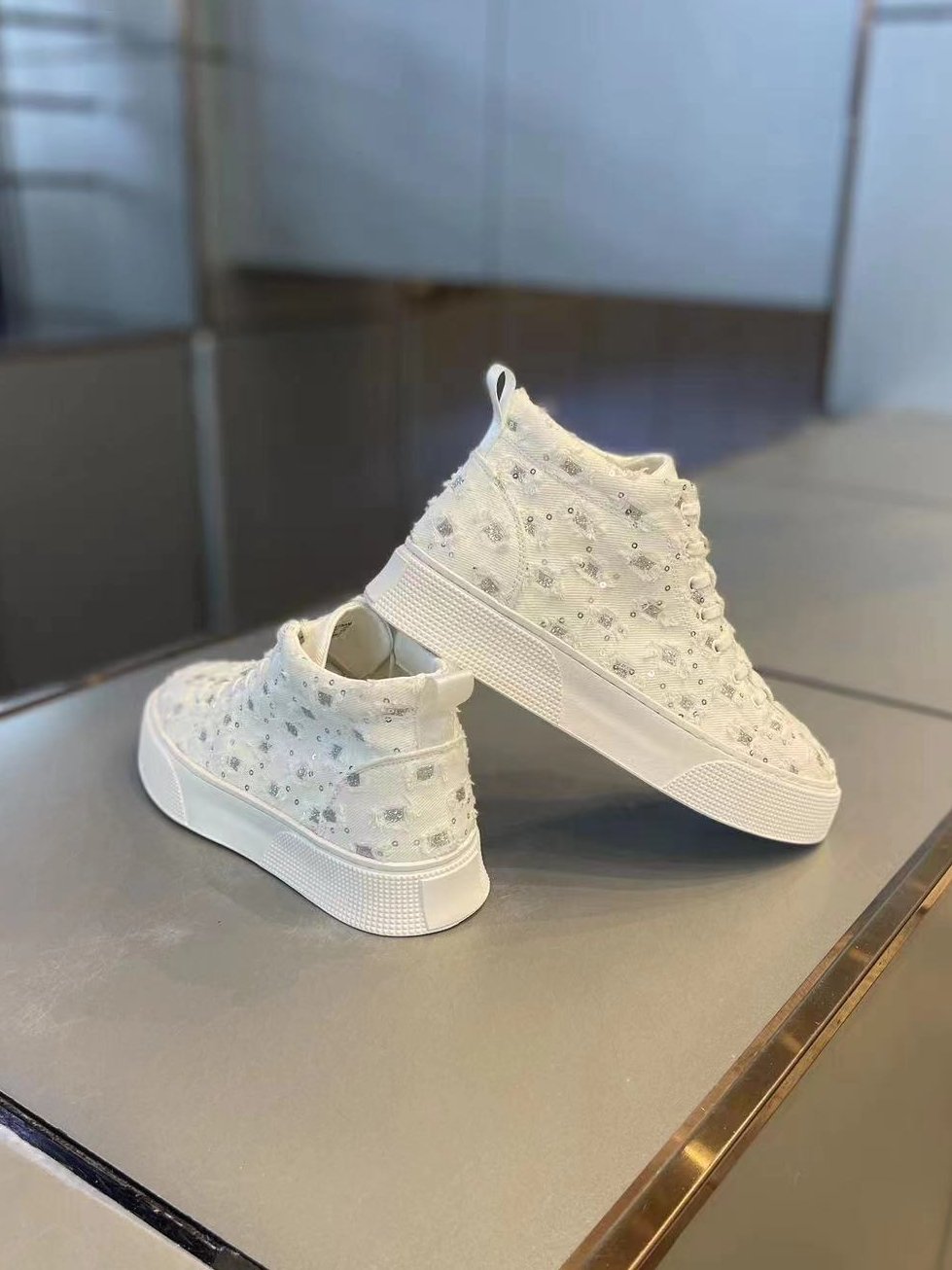 Men's trendy sequin versatile sneakers