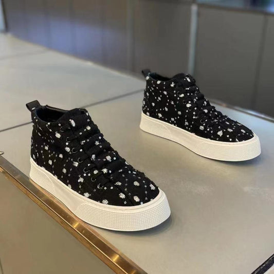 Men's trendy sequin versatile sneakers