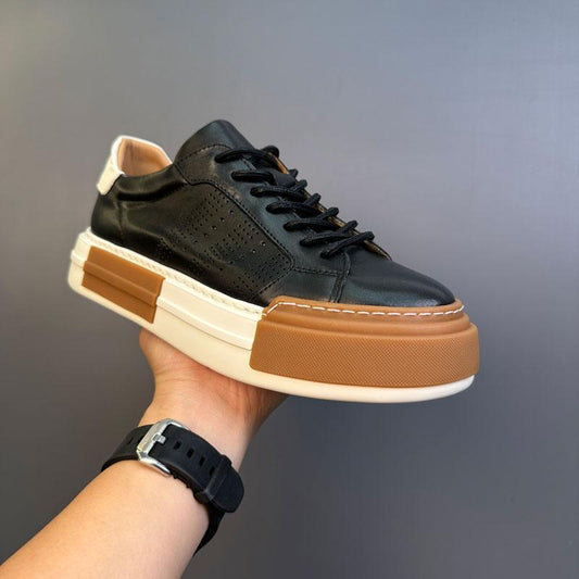 N0518 New style genuine leather breathable men's shoes