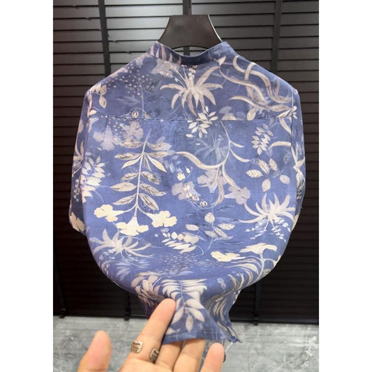 N0708 Summer new trend casual printed short-sleeved shirt