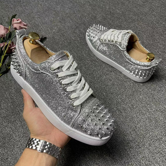 Men's studded sequin casual shoes