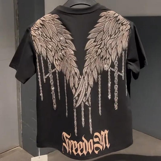 D5241 New Summer Rhinestone T-shirt